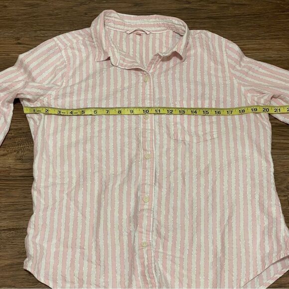 Victoria’s Secret Striped Long Sleeve Pants Pajama Set Pink White Silver Medium - Picture 4 of 15